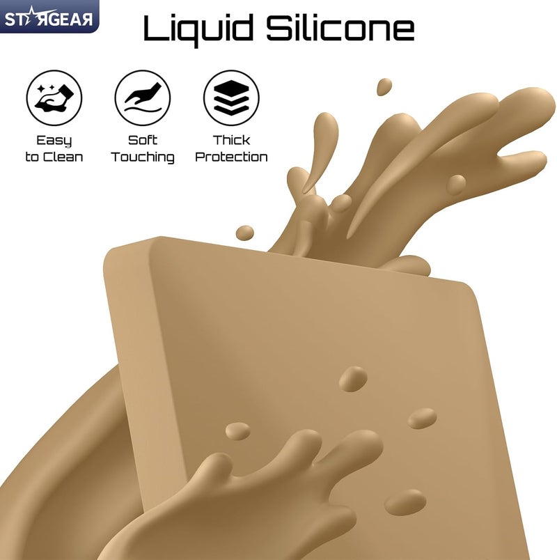 STARGEAR Starlink Mini Case, Mini Protective Cover Liquid Silicone Case for Starlink Satellite Dish, Accessories for Starlink Portable Full Cover Shell with Black Sticker, Coyote Tan - Image 4